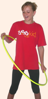 Lead the class in a fun and bright manner with the Aerokid T-shirt. Especially designed for instructors using the Aerokid program! 